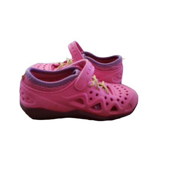 CROCS 204989 Swiftwater Play Shoes Water Sandals Sneakers - Pink + Purple C 10 - Picture 8 of 12